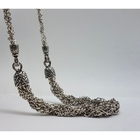 Brighton Silver Tone Multi Twisted Chain 21.5” - Picture 2 of 5